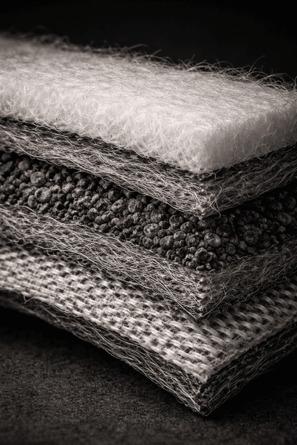 Macro view of advanced fiber structure used in wound care